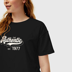 Футболка оверсайз женская Authentic 1977, цвет: черный — фото 2