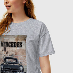 Футболка оверсайз женская Mercedes-Benz 300SL, цвет: меланж — фото 2