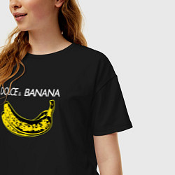 Футболка оверсайз женская Dolce Banana, цвет: черный — фото 2