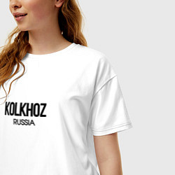 Футболка оверсайз женская Kolkhoz, цвет: белый — фото 2