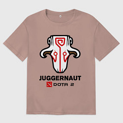 Футболка оверсайз женская Juggernaut Dota 2, цвет: пыльно-розовый