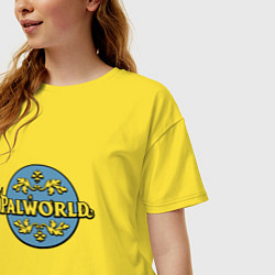 Футболка оверсайз женская Palworld узоры, цвет: желтый — фото 2