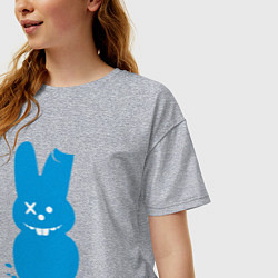 Футболка оверсайз женская Blue bunny, цвет: меланж — фото 2