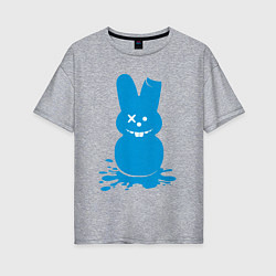 Женская футболка оверсайз Blue bunny