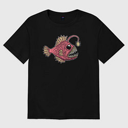 Футболка оверсайз женская Lophius, цвет: черный