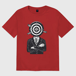 Женская футболка оверсайз Человек дартс