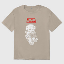 Футболка оверсайз женская Lethal Company: Worker, цвет: миндальный