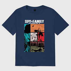 Футболка оверсайз женская Семья шпиона из одноименной манги и аниме, цвет: тёмно-синий