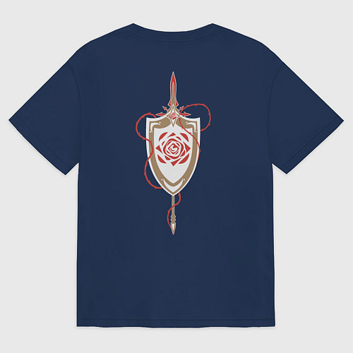 Женская футболка оверсайз Защитник красоты / Тёмно-синий – фото 2