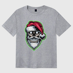 Футболка оверсайз женская Dead Santa, цвет: меланж