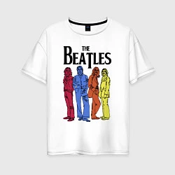 Футболка оверсайз женская The Beatles all, цвет: белый