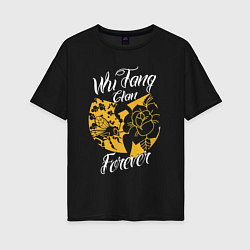 Футболка оверсайз женская Wu tang clan forever, цвет: черный