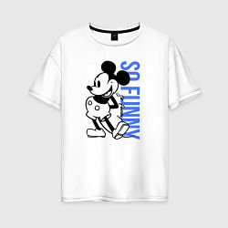 Футболка оверсайз женская So funny Mickey, цвет: белый