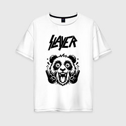 Женская футболка оверсайз Slayer - rock panda