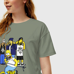 Футболка оверсайз женская Simpsons - Cypress hill, цвет: авокадо — фото 2