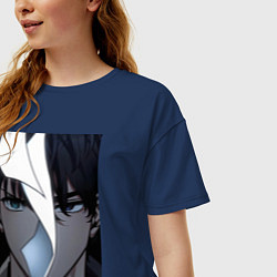 Футболка оверсайз женская Всеведущий читатель Ким Докча и Ю Чжун Хек, цвет: тёмно-синий — фото 2