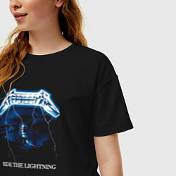Футболка оверсайз женская Metallica Ride the Lightning, цвет: черный — фото 2