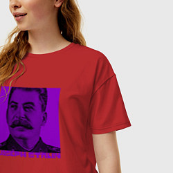 Футболка оверсайз женская Joseph Stalin, цвет: красный — фото 2