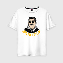 Футболка оверсайз женская Joseph Stylin модный, цвет: белый