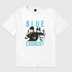 Футболка оверсайз женская Синий экзорцист - браться, цвет: белый
