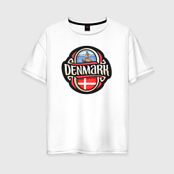 Футболка оверсайз женская Denmark, цвет: белый