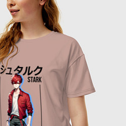 Футболка оверсайз женская Провожающая в последний путь - Старк, цвет: пыльно-розовый — фото 2