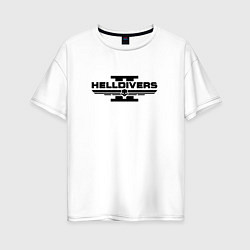 Футболка оверсайз женская Helldivers 2: Logo, цвет: белый