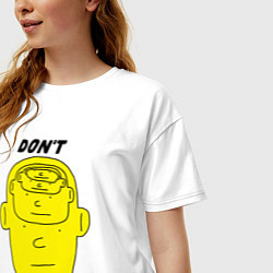 Футболка оверсайз женская Dont overthink, цвет: белый — фото 2