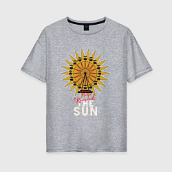 Футболка оверсайз женская Once more round the Sun, цвет: меланж