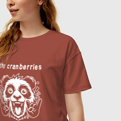 Футболка оверсайз женская The Cranberries rock panda, цвет: кирпичный — фото 2