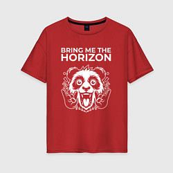 Женская футболка оверсайз Bring Me the Horizon rock panda