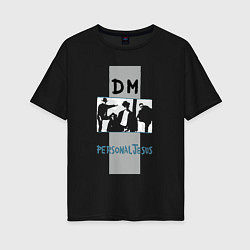 Футболка оверсайз женская Dm personal jesus music, цвет: черный