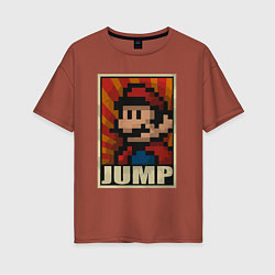 Женская футболка оверсайз Jump Mario