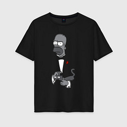 Женская футболка оверсайз Homer godfather