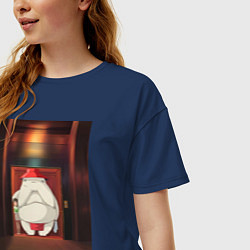 Футболка оверсайз женская Тихиро Огино Осира сама, цвет: тёмно-синий — фото 2