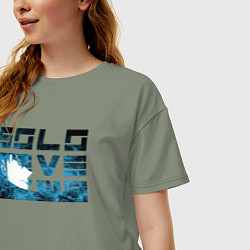 Футболка оверсайз женская Владыка Теней Джин Ву, цвет: авокадо — фото 2