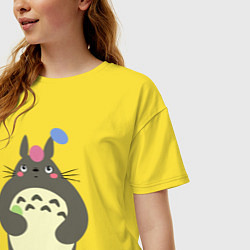 Футболка оверсайз женская Totoro game, цвет: желтый — фото 2