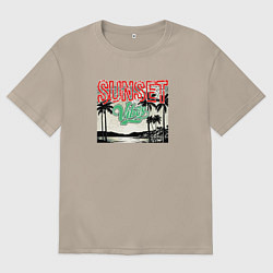 Футболка оверсайз женская Summer feel, цвет: миндальный