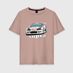 Футболка оверсайз женская Toyota Supra Castrol 36, цвет: пыльно-розовый