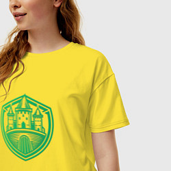 Футболка оверсайз женская Логотип Рыцарского замка, цвет: желтый — фото 2