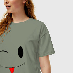 Футболка оверсайз женская Позитивная улыбка, цвет: авокадо — фото 2