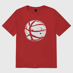 Футболка оверсайз женская Basket balls, цвет: красный