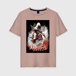 Женская футболка оверсайз Assassins creed poster