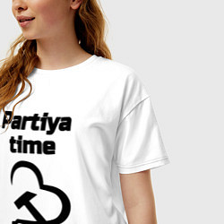 Футболка оверсайз женская Partiya time, цвет: белый — фото 2