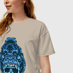 Футболка оверсайз женская Angry gorilla, цвет: миндальный — фото 2
