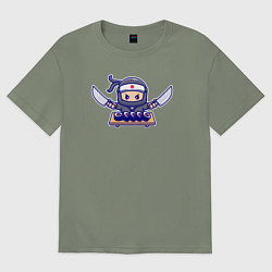 Женская футболка оверсайз Суши ниндзя