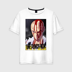 Футболка оверсайз женская Saitama blood, цвет: белый