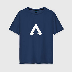 Футболка оверсайз женская Logo apex, цвет: тёмно-синий