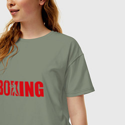 Футболка оверсайз женская Бокс art, цвет: авокадо — фото 2