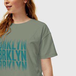 Футболка оверсайз женская Brklyn, цвет: авокадо — фото 2